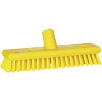 Vikan 70436 Waterfed Brush, Medium Bristles, 11" Long, Yellow