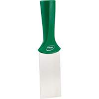 Vikan 40102 Handle-Mounted Stainless Steel Scraper, Green, 2" W x 8" L