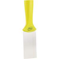 Vikan 40106 Grattoir en acier inoxydable avec poign&eacute;e montable sur manche, Jaune, 2" la x 8" lo