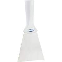 Vikan 40115 Handle-Mounted Stainless Steel Scraper, White, 4" W x 8" L