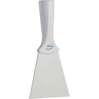 Vikan 40125 Grattoir en nylon avec poign&eacute;e filet&eacute;e, Blanc, 4" la x 8" lo