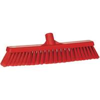 Vikan 31784 Fine Particle Push Broom, Fine/Split Bristles, 16-1/4", Polypropylene, Red