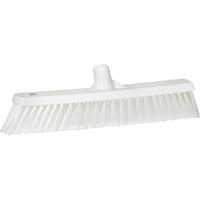 Vikan 31785 Fine Particle Push Broom, Fine/Split Bristles, 16-1/4", Polypropylene, White