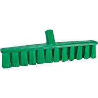 Vikan 31712 UST Soft Push Broom, Fine Bristles, 15-1/4", Polyester, Green