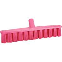 Vikan 31731 UST Push Broom, Medium Bristles, 15-1/4", Polyester, Pink