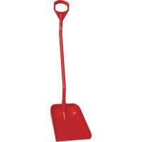 Vikan 56014 Ergonomic Large Blade Shovel, 51" Length, Plastic, Red