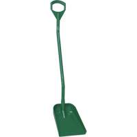 Vikan 56112 Ergonomic Small Blade Shovel, 50" Length, Plastic, Green