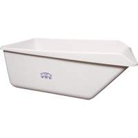 Vikan 69055 Angled Dump Tub with Drain, Plastic, White