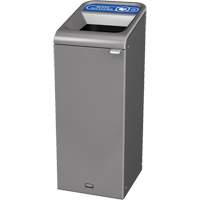 Rubbermaid 1961615 Configure Mixed Recycling Waste Container, Bulk/Curbside/Deskside, Steel, 15 US gal.