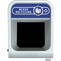 Rubbermaid 1961622 Configure Mixed Recycling Waste Container, Bulk/Curbside/Deskside, Steel, 23 US gal.