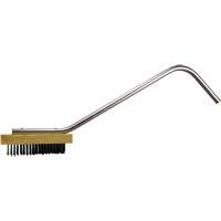 Felton Brushes CHEF402 Curved Handle Broiler Brush, Carbon Steel, 24" Long