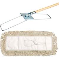 M2 Professional JP273 Break-Ezy Dust Mop System, Tie-On Style, Cotton, 36" L x 5" W