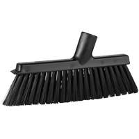 Vikan 31039 Balai biseaut&eacute; avec pas de vis inclin&eacute;, Crins Moyen, 10", Polyester, Noir