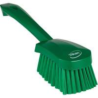 Vikan 41982 Short-Handled Washing Brush, Soft Bristles, 10-1/2" Long, Green