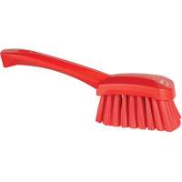 Vikan 41984 Short-Handled Washing Brush, Soft Bristles, 10-1/2" Long, Red