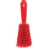 Vikan 41984 Short-Handled Washing Brush, Soft Bristles, 10-1/2" Long, Red