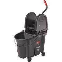 Rubbermaid 1863898 Seau et essoreuse Wavebrake, Pression vers le bas, 8,75 gal. US (35 pintes), Noir