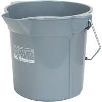RMP Maintenance Products JP785 Round Bucket with Pouring Spout, 2.64 US Gal. (10.57 qt.) Capacity, Grey