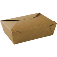 Globe 6061 Kraft Take Out Food Containers, Corrugated, Rectangular