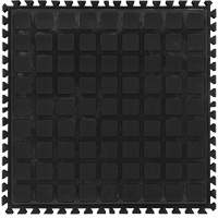 M+A Matting 447101100 Hog Heaven III Comfort Modular Centre Tile, Corrugated, 1-1/2' x 1-1/2' x 3/4", Black, Nitrile