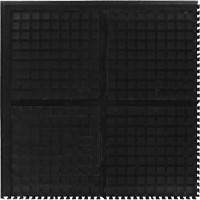 M+A Matting 447201100 Tuile de centre modulaire Hog Heaven Comfort, Ondul&eacute;, 3' x 3' x 3/4", Noir, Nitrile