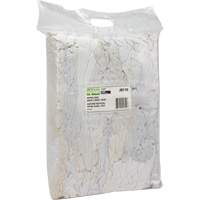 RMP Maintenance Products JQ110 Recycled Material Wiping Rags, Cotton, White, 10 lbs.