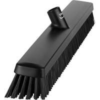 Vikan 31959 Heavy-Duty Push Broom, Fine/Stiff Bristles, 24", Black