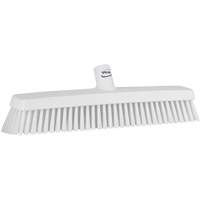 Vikan 31755 Push Broom Head, Fine/Stiff Bristles, 16-1/2", Polyester/Polypropylene, White