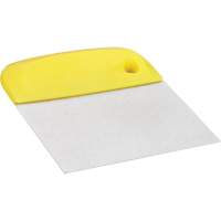 Vikan 40576 Flexible Stainless Steel Dough Cutter/Scraper, Yellow, 4-1/2" W x 5-3/4" L