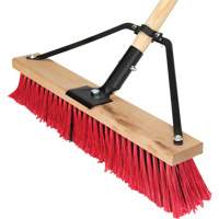 RMP Maintenance Products JQ457 Push Broom with Braced Handle, 18", Medium, PVC Bristles