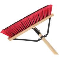 RMP Maintenance Products JQ457 Push Broom with Braced Handle, 18", Medium, PVC Bristles