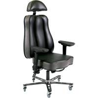 Synetik 508-00021 Synergo II 24h Ergonomic Chair, Vinyl, Black/Grey, 350 lbs. Capacity