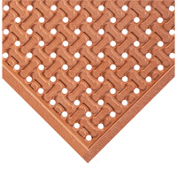 Wearwell 481.716X3X5NBRRD Tapis de s&eacute;curit&eacute; r&eacute;versibles r&eacute;sistants &agrave; la graisse Flow Thru en caoutchouc butadi&egrave;ne-styr&egrave;ne , 3' x 5' x 7/16", Rouge, Caoutchouc naturel