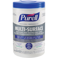 Purell 9345-06-CAN00 Professional Multi-Surface Sanitizing & Disinfecting Wipes, 7" x 10", 110 Count