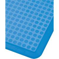 Notrax 526S0023BU Tapis antimicrobien et antifatigue 526 Sani-Flex, Rugueux/Textur&eacute;, 2' x 3' x 1/2", Bleu, Nitrile/Caoutchouc