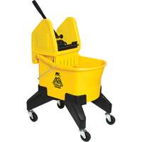 M2 Professional BW-S34100-YE Seau & essoreuse pour vadrouille Grizzly, Pression lat&eacute;rale, 8 gal. US (32 pintes), Jaune