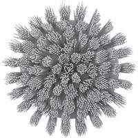 Vikan 87005 HyDrive Round Drill Brush, Extra Stiff Bristles, 3-1/10" Long, White