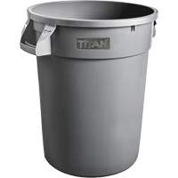 M2 Professional WM-PRH3232-G Contenant gris Titan pour d&eacute;chets, Plastique, 32 gal. US