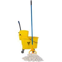 RMP Maintenance Products JR083 Economical Mop & Bucket Kit with 16 oz. Mop Head, Side Press, 8.75 US Gal.(35 Quart), Yellow