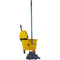 RMP Maintenance Products JR089 Professional Mop & Bucket Kit with 24 oz. Wide-Band Mop Head, Down Press, 8.75 US Gal.(35 Quart), Yellow