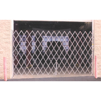 Galvanized Folding Security Gates, Fixed Single Folding, 4' L x 6' H Expanded  KA036 | TENAQUIP