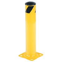 Safety Bollard, Steel, 24" H x 4.5" W, Yellow  KA102 | TENAQUIP