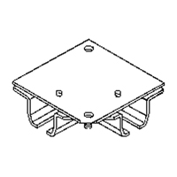 Duratrack 16TBRAC Raccord pour joint d'angle de 90° pour murs-rideaux mont&eacute;s au plafond