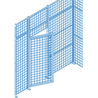 Wire Mesh Partition Components - Swing Doors, 3' W x 7' H KD110 | TENAQUIP