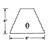 KLETON KH601 Cale de roue, 9" x 8" x 6", Noir