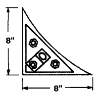 KLETON KH603 Cale de roue, 8" x 8" x 8", Noir