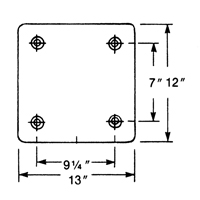 Ideal Warehouse Innovations 26-1110 Butoirs de quai en caoutchouc moul&eacute;s, Caoutchouc, 13" la x 4" p x 12" h