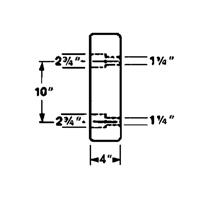 Ideal Warehouse Innovations 26-1112 Butoirs de quai en caoutchouc moul&eacute;s, Caoutchouc, 18" la x 4" p x 18" h