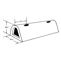 Extruded Rubber Dock Fenders, Rubber, 4-1/2" W x 12" L x 3-3/4" D  KH658 | TENAQUIP