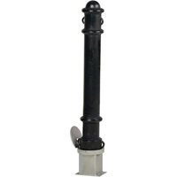Vestil BOL-OR-40-BK Bornes d&eacute;coratives amovibles, Acier, 40" h x 4-1/2" la, Noir